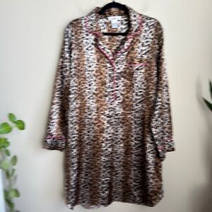 Maidenform Leopard Nightgown L 